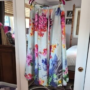 Vibrant Floral A-Line Skirt